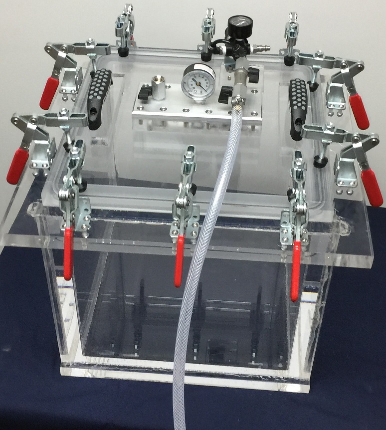 Acrylic Vacuum Chamber, Cube, 18 inch inside dimensions, Top Load Model