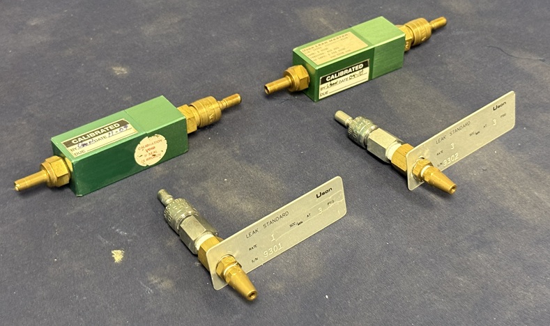 calibrated test leaks and leak detector calibration fittings