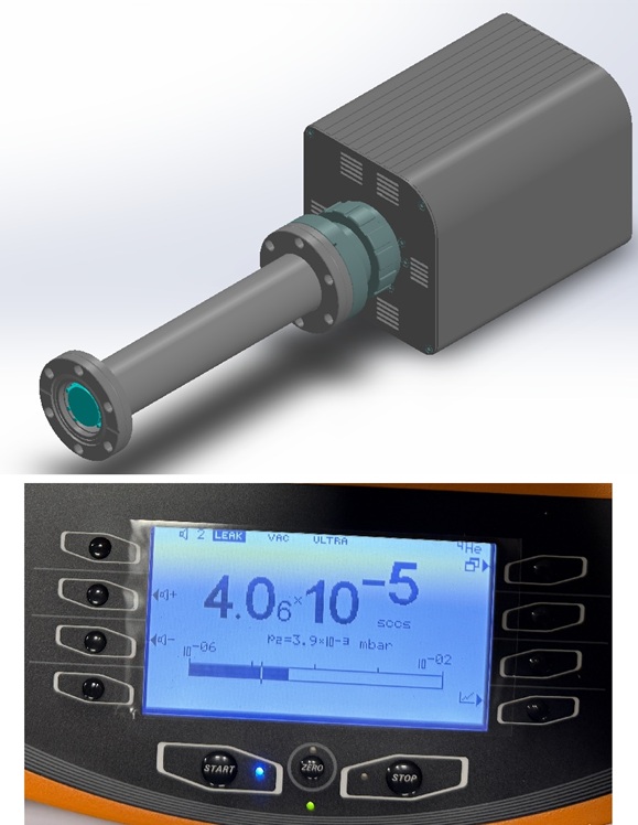 Residual gas analyzer and quadrupole mass spectrometer identifying individual residual gases in a vacuum chamber