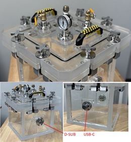10-inch Custom Pressure and Vacuum Chamber with USB C and D-SUB