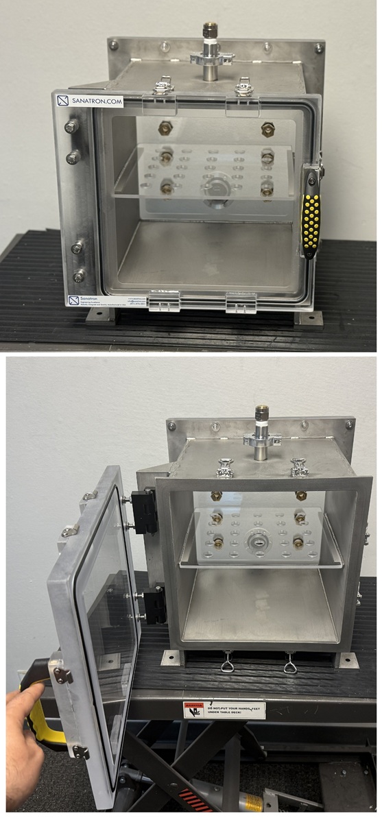 Custom Stainless Steel Vacuum Test Chamber with Feedthroughs